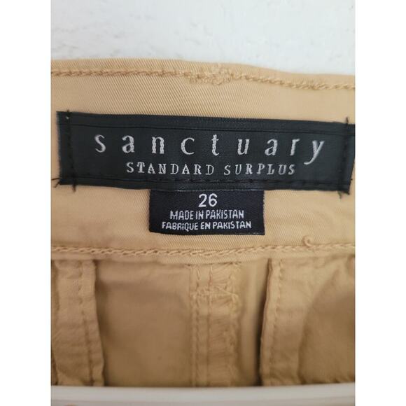 Sanctuary Women's Khaki Cargo Jogger Pants size 26 #P2 - Picture 3 of 5
